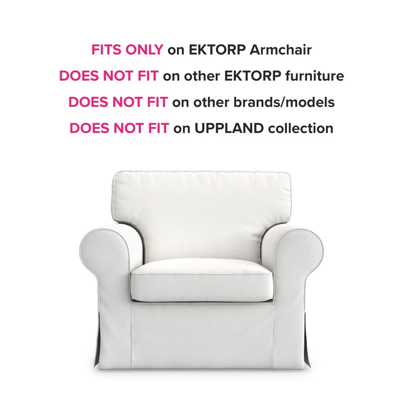 TLYESD Ektorp Chair Cover Replacement for IKEA Ektorp Armchair Cover, Ektorp Chair Slipcover,Ektorp Cover Only! Doesn't Fit Uppland(Daily Blue) - Image 2